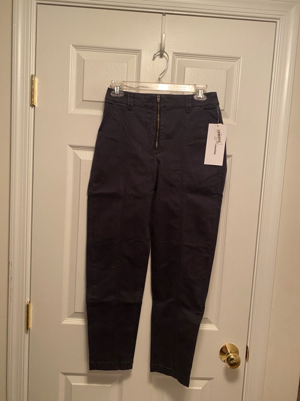 Amazon Essentials Black Chino Utility Pants with Front Zipper…size 2